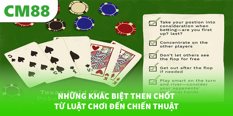 Những khác biệt then chốt — từ luật chơi đến chiến thuật